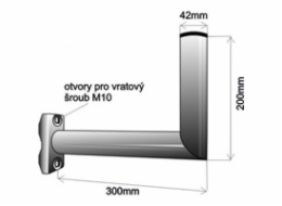 Držák antény na balkón, žárový zinek, délka 30cm