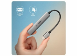 AXAGON HUE-STC, 4x USB ALU STRIP hub, 1x USB-A 5Gbps, 2x USB-A & 1x USB-C 480Mbps, kabel USB-C 12cm