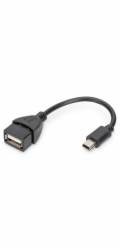 PREMIUMCORD USB redukce kabel USB A/female - Mini 5pin USB/male 20cm OTG