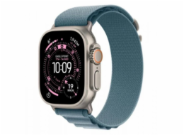 Apple Hodinky Ultra 3 GPS + Cellular 49mm 49mm pouzdro z přírodního titanu světle modrý řemínek Alpine - velikost S