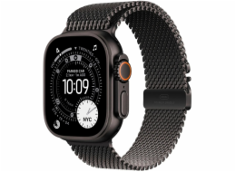 Apple Hodinky Ultra 3 GPS + Cellular, 49mm černé titanové pouzdro, černý titanový milánský náramek - velikost L