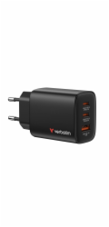 Verbatim Essentials GaN Charger  65W 2xUSB-C/1xUSB-A schwa. 32352