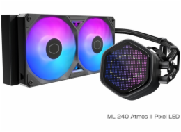 Cooler Master vodní chladič MasterLiquid Atmos II Pixel LED, 2x120mm, LGA1851, AM5, černá