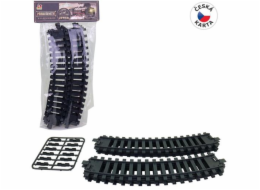 Hračka MaDe Koleje sada, 22 cm, zatáčka 6 ks, spojky 