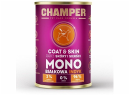 CHAMPER Coat & Skin Monoprotein Salmon - vlhké krmivo pro psy - 400g