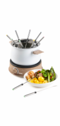 Fondue - bílý - dřevěný vzhled - DOMO DO736F