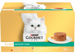 PURINA Gourmet Gold Savoury cake - mokré krmivo pro kočky - 48x85g