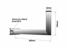 Držák antény na stožár, žárový zinek, délka 40cm