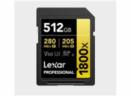 Lexar SDXC Pro 1800x U3 UHS-II R280/W210 (V60) 512GB