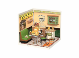 RoboTime 3D dřevěná skládačka Miniatura domečku Hongkongská kavárna