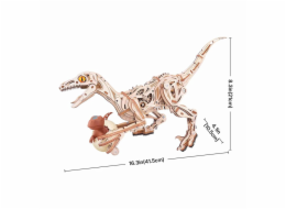 RoboTime 3D dřevěná mechanická skládačka Velociraptor