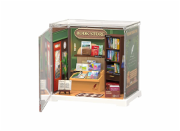 RoboTime 3D dřevěná skládačka Miniatura domečku mini Knihkupectví