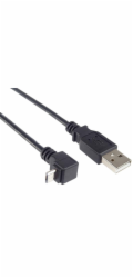 PremiumCord Kabel micro USB 2.0, A-B, 90°, 3m