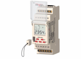 Zamel Time Programmer 2kanálový týdenní týden 24-250V AC 30-300V DC s vnější pamětí ZCM-12P/U