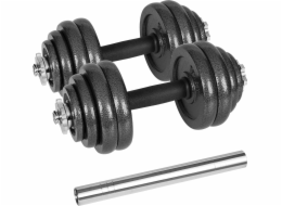 REBEL ACTIVE Nastavitelné činky v kufříku 30 kg s tyčí