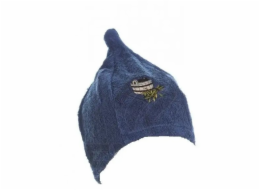 Bavlněná čepice do sauny s obrázkem vany, modrá