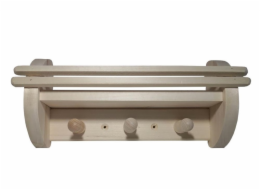 Věšák na ručníky do sauny s policí, 3 ks FLAMMIFERA