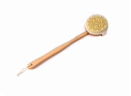 Masážní saunový kartáč FLAMMIFERA, 40 x 10 cm, hnědý