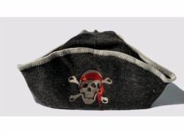 Klobouk do sauny FLAMMIFERA PIRATE, 28 x 17 cm, šedý