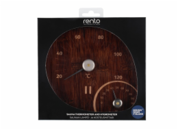 Saunový teploměr s vlhkoměrem RENTO DARK BAMBOO