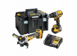 DeWalt DCK2026P2T-QW Kombinovaná sada DCD805 + DCG405, 18 V XR 2×5,0 Ah černá, žlutá