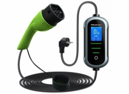 Qoltec 52436 Mobilní nabíječka do auta s 2v1 nastavením typu 2 | 11kW | 400V | Wifi | TUYA | SMART LIFE | LCD | Přenosná | 5m