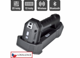 Virtuos HW-857 CCD 2D průmyslová, čtečka, bezdrátová, USB, tmavě šedá