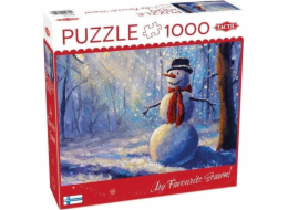 Tactic 1000dílné puzzle Šťastný sněhulák