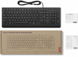 Lenovo Keyboard Essential klávesnice s kabelem (USA, angličtina, černá)