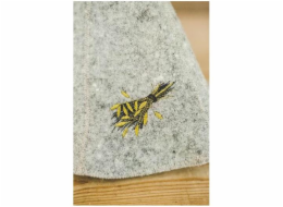 Polovlněná čepice do sauny s obrázkem šindele, šedá