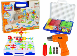 LeanToys Kreativní mozaikové puzzle 4 v 1 šroubovák 237 dílků