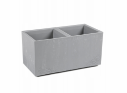 Lamela KARO 800x400x400 betonový EKO stojan na květiny z recyklovaného materiálu - světle šedý beton LA936-70