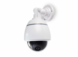 NEDIS atrapa bezpečnostní kamery s blikající LED/ dome/ IP44/ venkovní/ bílá