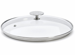 Poklice na hrnce de Buyer, 3428.20 ALCHIMY, průměr 20 cm, skleněná, hrana z nerezové oceli, hluboký lem