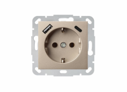 Zásuvka, USB A+C nabíječka Liregus Epsilon, šampaňské