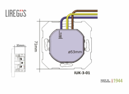 Zásuvka, USB A+C nabíječka Liregus Retro, hnědá