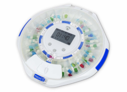 NEDIS Wi-Fi chytrý dávkovač pilulek/ 28 přihrádek/ počet časů poplachu: 9 budíků za den/ Hlas / Pípnutí / Světlo/ LCD