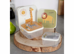Krabička na svačinu Safari sada 4 ks plast