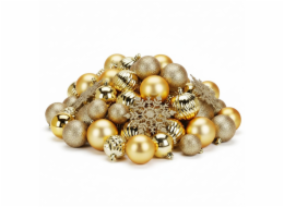 Vánoční ozdoby sada 57 ks zlatá KO-CAN304000