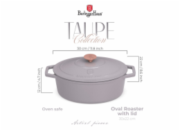 Pekáč litinový s poklicí 30 cm Taupe Collection BH-6541