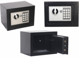 LeanToys Elektronický trezor s kódovou uzamykatelnou skříňkou, ocel, černá