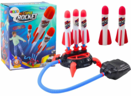 LeanToys Herní trojitý odpalovač katapult rakety pěnová pumpa