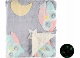 GLOW dětský přehoz svítící ve tmě, 125 x 150 cm