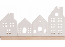 4Living Porcelánový svícen město, 30 x 8 x 16 cm
