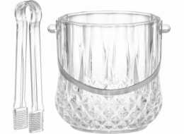 4Living Skleněný kbelík na led s kleštěmi, O 13,5 cm