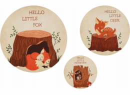 Kulaté obrázky se zvířátky do dětského pokoje, 3 ks.