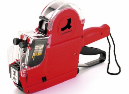 Q-Connect Q-CONNECT štítkovač, dvouřadý, 10 znaků, červený – 5705831007116