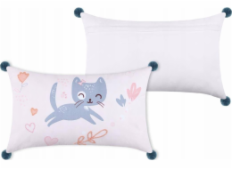 Beliani Dětský polštář ZOELINE s bambulkami, 30 x 50 cm