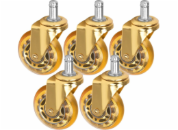 Activeshop&nbsp;Sada&nbsp;5&nbsp;koleček&nbsp;na&nbsp;stoličku&nbsp;Roll&nbsp;Speed&nbsp;zlaté&nbsp;barvy