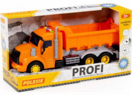Polesie Polesie 86297 Profi  sklápěč s pohonem, oranžový, světelná, zvuková karoserie v krabici